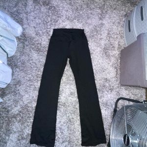 cross waist flare leggings
